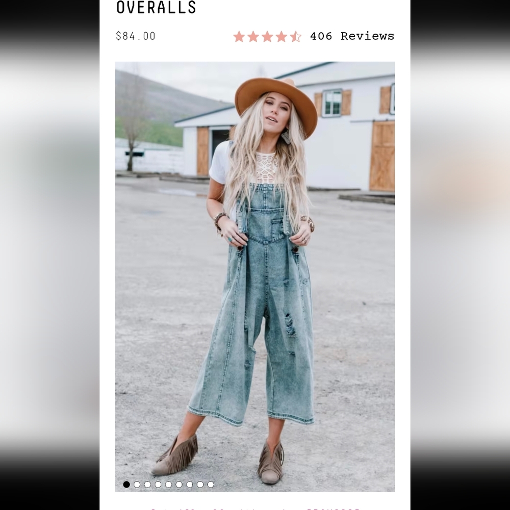 Sold** Easel oversized overalls